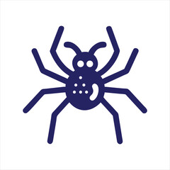 Obraz premium Stylized Spider Icon – Abstract Vector for Halloween, Web Design, Pest Control, Biology, and UI Graphics
