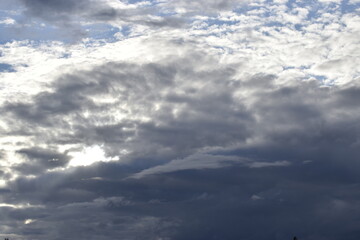 Obraz premium Cloudy sky with blue and gray tones