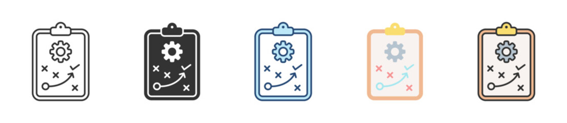 Strategy Icon Set Multiple Style Collection