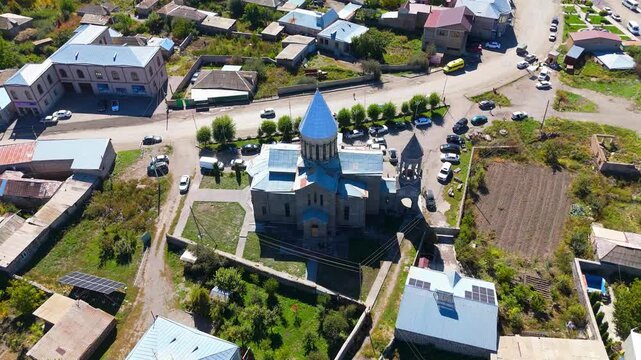 St. Astvatsatsin Church in Vardenis  by drone