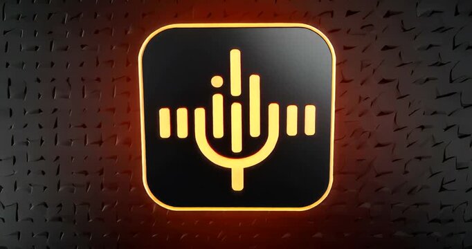 Abstract soundwave logo design with vibrant colors on a dark background