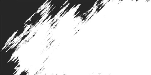 A dark, abstract grunge background with a black and white ink texture and a distressed paint splatter border design. art, spray, splat, element, spot, drop, banner