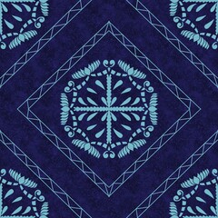 blue and white ceramic tile