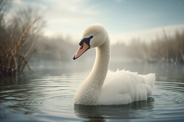 Obraz premium Portrait of a Juvenile Swan