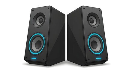 Fototapeta premium Vector design of computer speakers