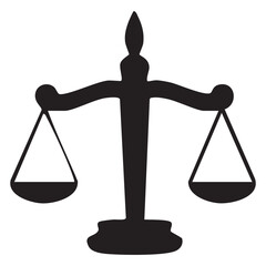 Justice Panel with Scale of Justice Symbol Icon