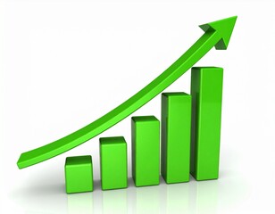 Rising graph and arrow　 go up