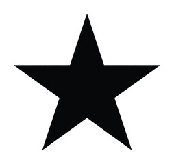 Star black and white simple shape vector symbol