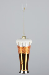 christmas decoration glass isolated nature background with clipping path