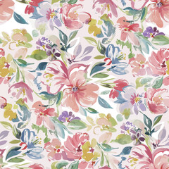 art design abstract  floral pattern soft colors