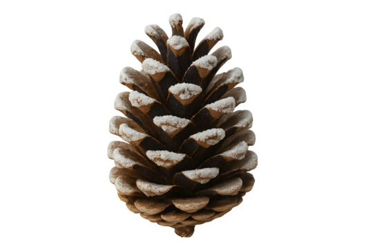 Pine cone isolated on white background perfect for eco, Christmas, winter, holiday, botanical, forest, nature, natural, and seasonal design projects and festive creative themes