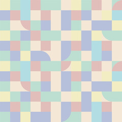 Seamless Minimalist Pastel Geometric Pattern