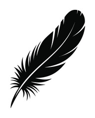 Obraz premium Feather Silhouette Vector Bird Wing Plume Nature Art Design