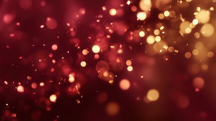 A red background with many small circles