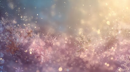 A snowflake is in the middle of a pink background