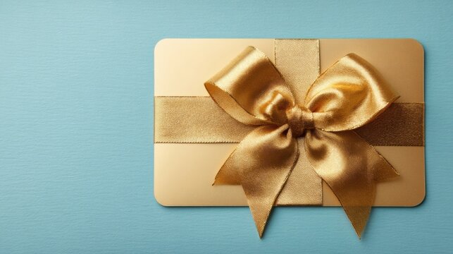 A sleek gold gift card with elegant design, perfect as a luxurious and universally accepted present for any occasion.