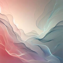 A soft, abstract vector illustration inspired by traditional Chinese landscape aesthetics, reimagined in a modern futuristic style.