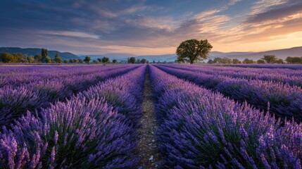 lavender field at Dawn
