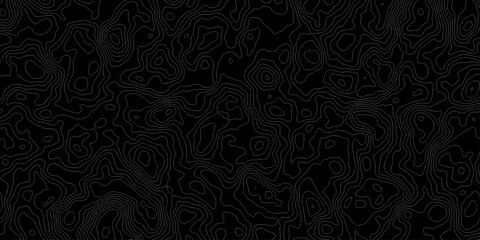 Topographic map, topographer seamless pattern, typography linear equalizer backdrop. Vector seamless line wave map texture, contour background. Topographic map, topographer seamless pattern.

