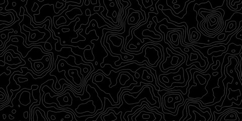 Topographic map, topographer seamless pattern, typography linear equalizer backdrop. Vector seamless line wave map texture, contour background. Topographic map, topographer seamless pattern.

