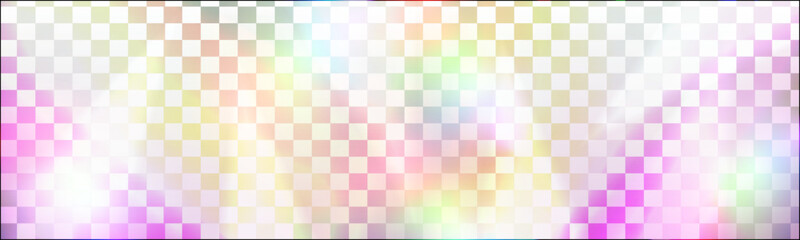 Iridescent rainbow background with prism refraction. Rainbow aura light overlay spectrum background