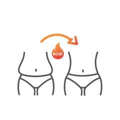 Time to lose weight.  Progress fitness and diet. Process of losing weight. Girl before and after slimming. 