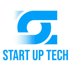 start up abstract logo technology flat minimalist logo design