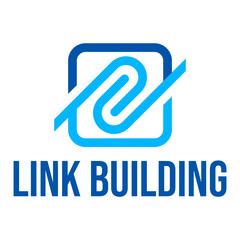 link building flat minimalist logo design