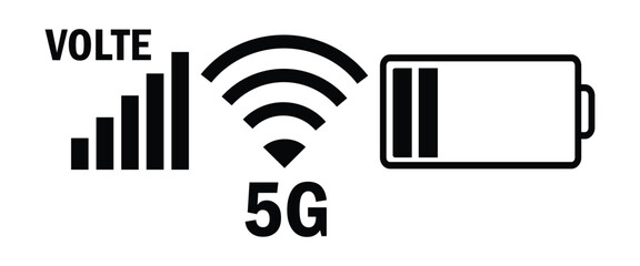 “Mobile Status Bar Icons Set – Battery, Signal, WiFi and Network Symbols in Minimal Vector Style for Apps and Digital Interfaces”