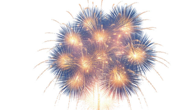 Vibrant fireworks display erupting with dazzling bursts of color, perfect for celebrations, events, and festive occasions