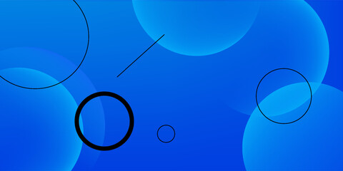 Minimal geometric background. Blue elements with fluid gradient. Cool background design for posters. Eps10 vector