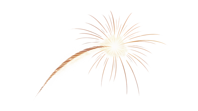 Dynamic fireworks display bursting with vibrant energy against a stark black backdrop, perfect for celebrations and festive designs