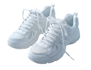 Pair of white athletic shoes (1)