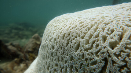 dendritic. White calcareous deposits forming dendritic patterns on a coral reef. ESG reports, sustainability campaigns, designed for sustainability communications and ESG reporting.