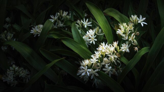 Moonlit Tuberose garden Silver Serenity