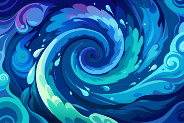 Vibrant abstract watercolor texture swirl fluid splash graphic vector vector