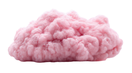 Pink fluffy cloud-like shape