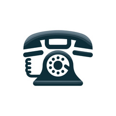 Vintage rotary telephone on a white background, symbolizing communication and nostalgia