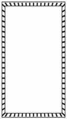 Simple black and white frame border minimalist vector illustration isolated on white background