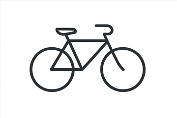 Fototapeta premium Minimalist line art bicycle symbol for urban mobility and sustainable transport
