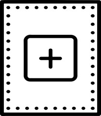 Obraz premium Sterile dressing pack vector, minimal flat hospital design. 