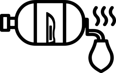 Medical CPR resuscitator bag (Ambu bag) vector illustration.
