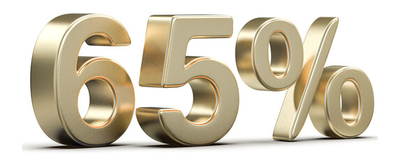 Shining 65 Percent Gold Number for Business Promotions