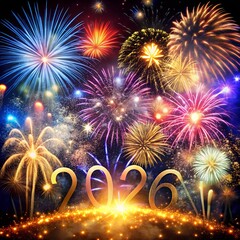 2026 New Year Fireworks Display celebration holiday