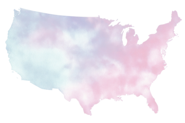 A map of the United States with the states of Alaska, Arizona, California
