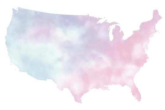 A map of the United States with the states of Alaska, Arizona, California