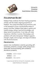 Feldspar Ruby Crystal for Healing and Vitality