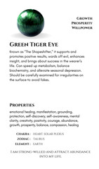 Green Tiger Eye Crystal Properties and Benefits