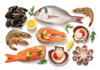 Mixed Seafood and Herbs

