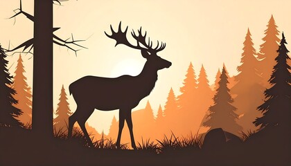 Forest Stag
Deer Silhouette